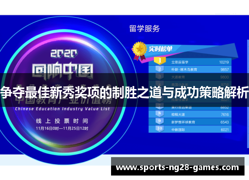 争夺最佳新秀奖项的制胜之道与成功策略解析
