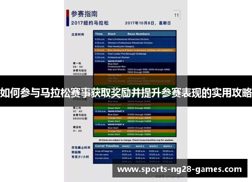 如何参与马拉松赛事获取奖励并提升参赛表现的实用攻略