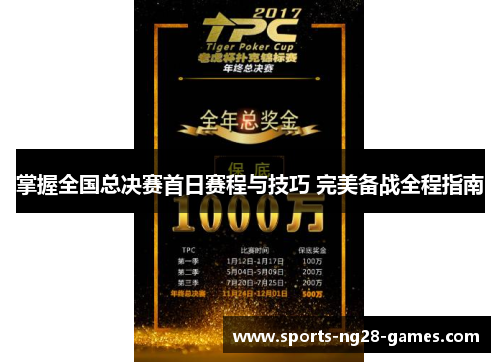 掌握全国总决赛首日赛程与技巧 完美备战全程指南 掌握全国总决赛首日赛程与技巧 完美备战全程指南